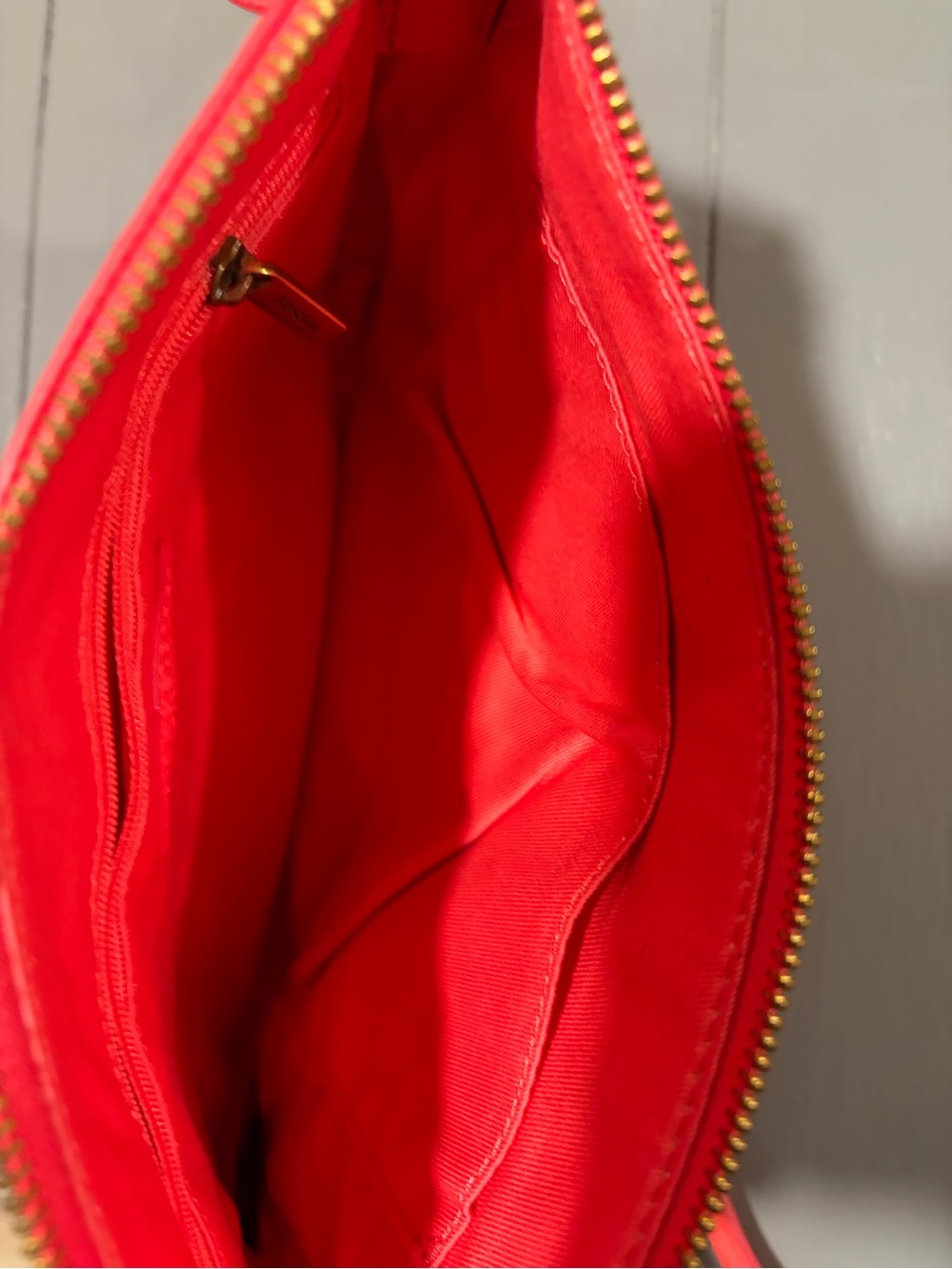 Fossil Crossbody 8.5x 10 inches NWT Neon Coral - Picture 5 of 5